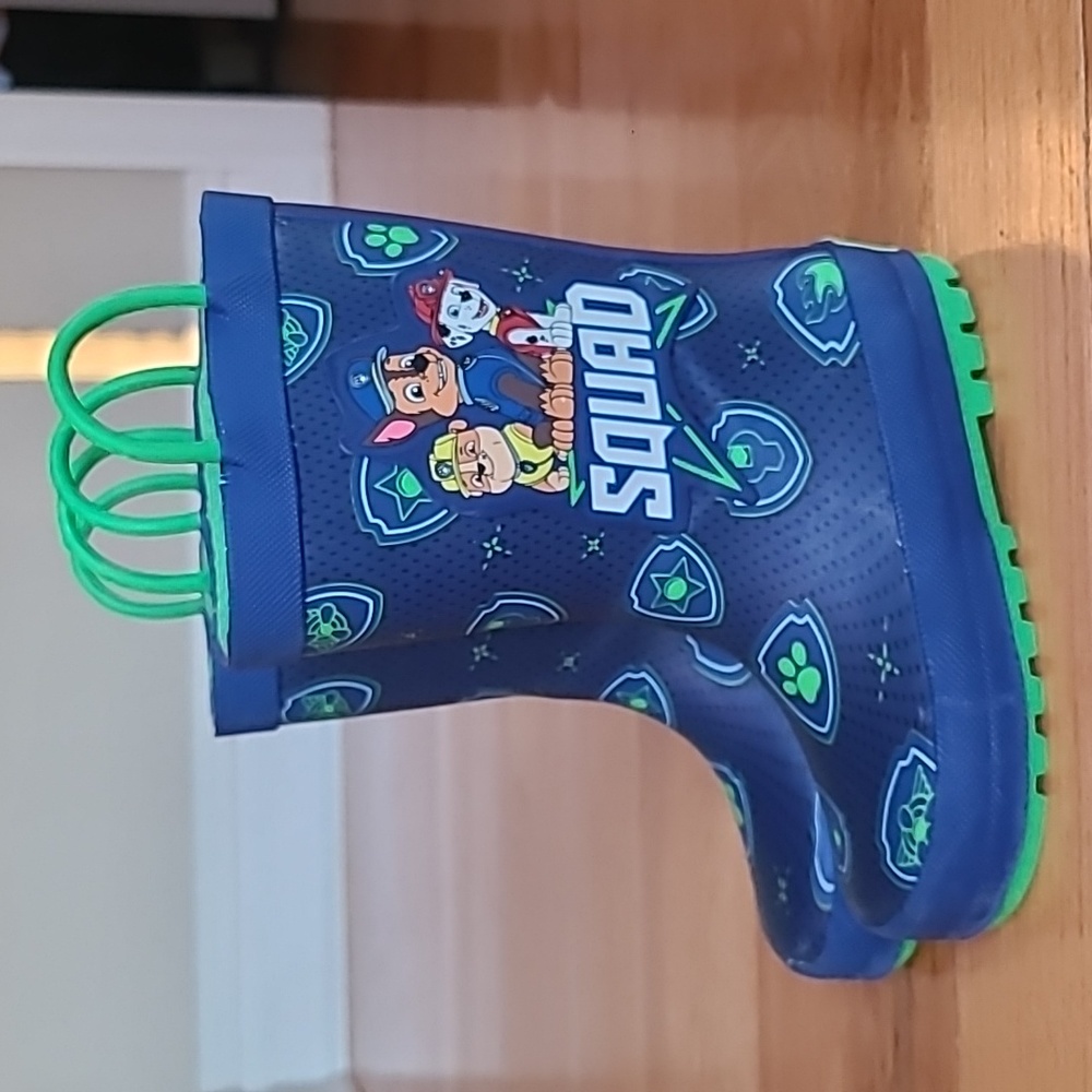Kid's Western Chief Paw Patrol Rain Boots in Blue/Green; Size 8 (Toddler)